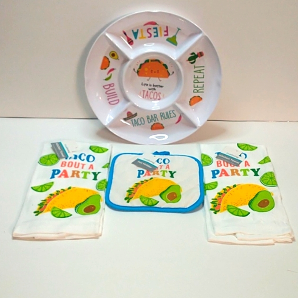 Trueliving Taco Party 4 Piece Kitchen Set